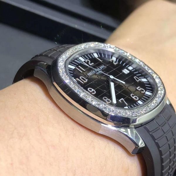 Patek Philippe Aquanaut 5167A-001 Lên Vành Kim Cương Thiên Nhiên