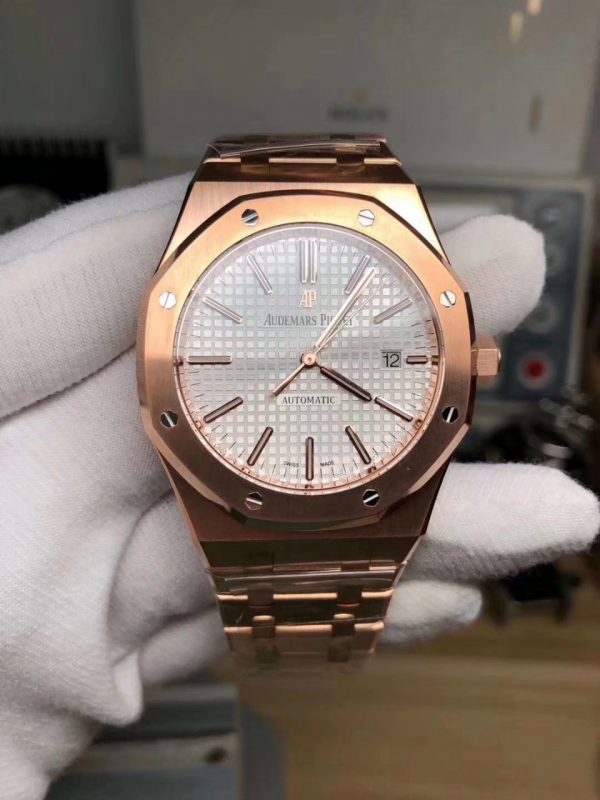 Đồng Hồ Audemarss Piguett Super Fake 1-1 Pink Gold15400OR