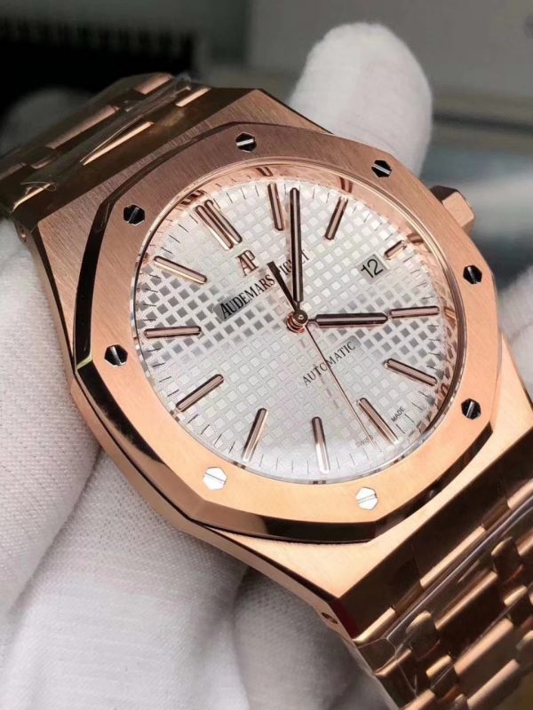 Đồng Hồ Audemarss Piguett Super Fake 1-1 Pink Gold15400OR