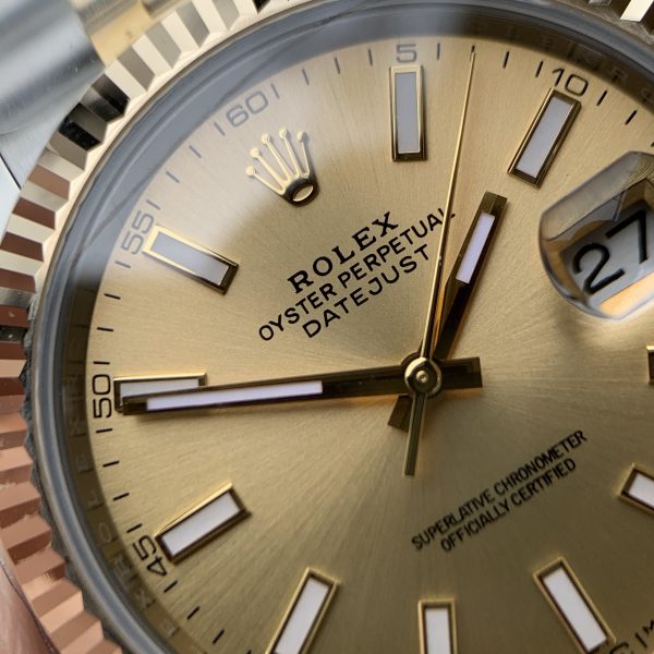Đồng Hồ Rolex Siêu Cấp 1-1  Datejust Mặt Vàng Demi Vàng Gold