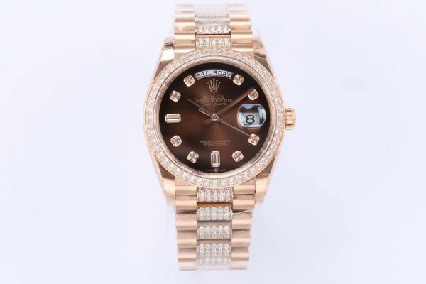 Đồng Hồ Rolex Fake 1-1 Day-Date 36 128235-0037 Diamond