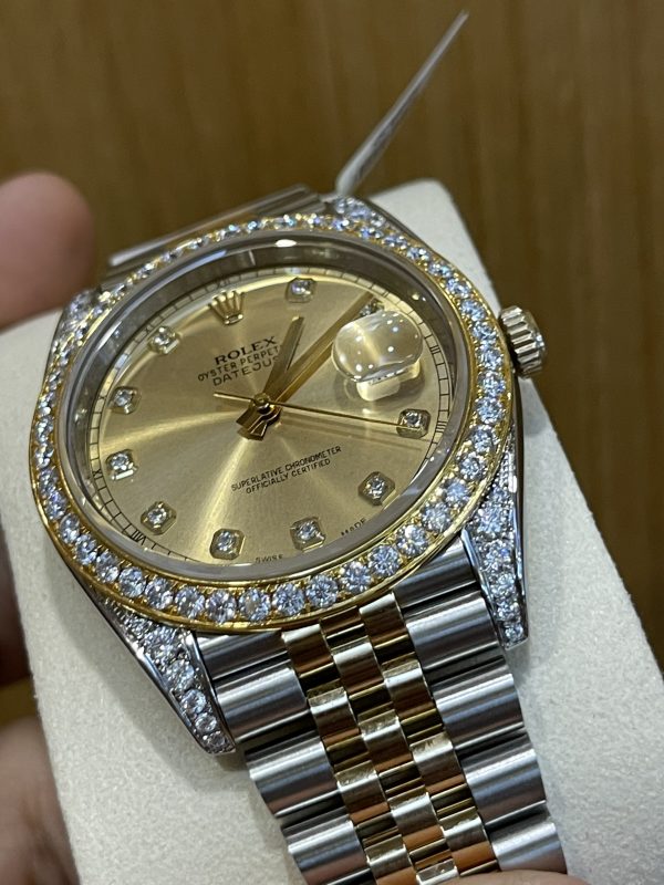 Đồng Hồ Rolex Datejust 126333 Độ Kim Cương Moissanite