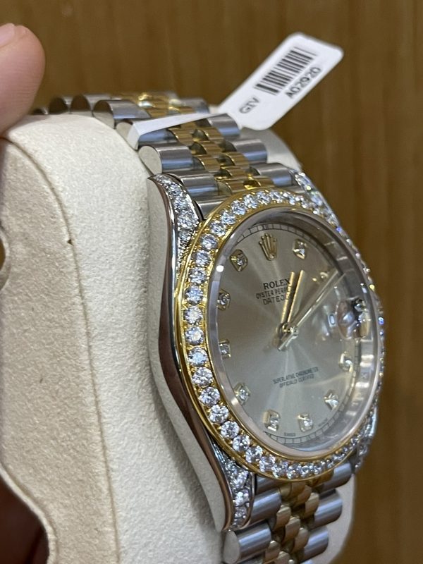 Đồng Hồ Rolex Datejust 126333 Độ Kim Cương Moissanite