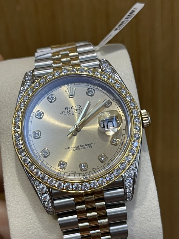 Đồng Hồ Rolex Datejust 126333 Độ Kim Cương Moissanite