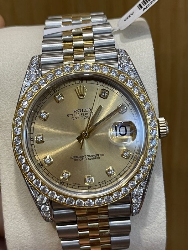 Đồng Hồ Rolex Datejust 126333 Độ Kim Cương Moissanite