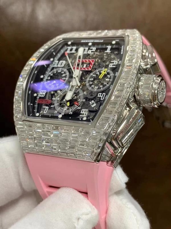 Richard Mille Chế Tác Vàng Khối 18k Full Kim Cương Baguette