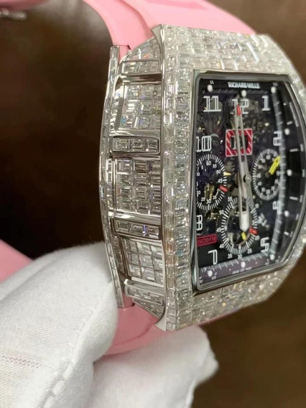 Richard Mille Chế Tác Vàng Khối 18k Full Kim Cương Baguette