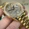 Đồng hồ Rolex Day Date 118235 fake 1:1 mặt thiên thạch cọc số kim cương