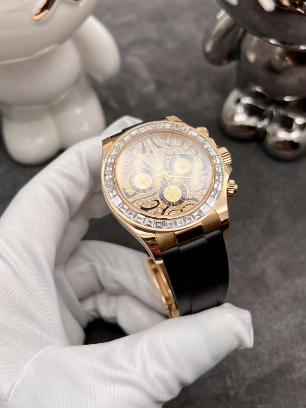 Rolex Cosmograph Daytona 116588TBR Eye Of Tiger Vàng Nguyên Khối 18k Kim Cương Tự Nhiên