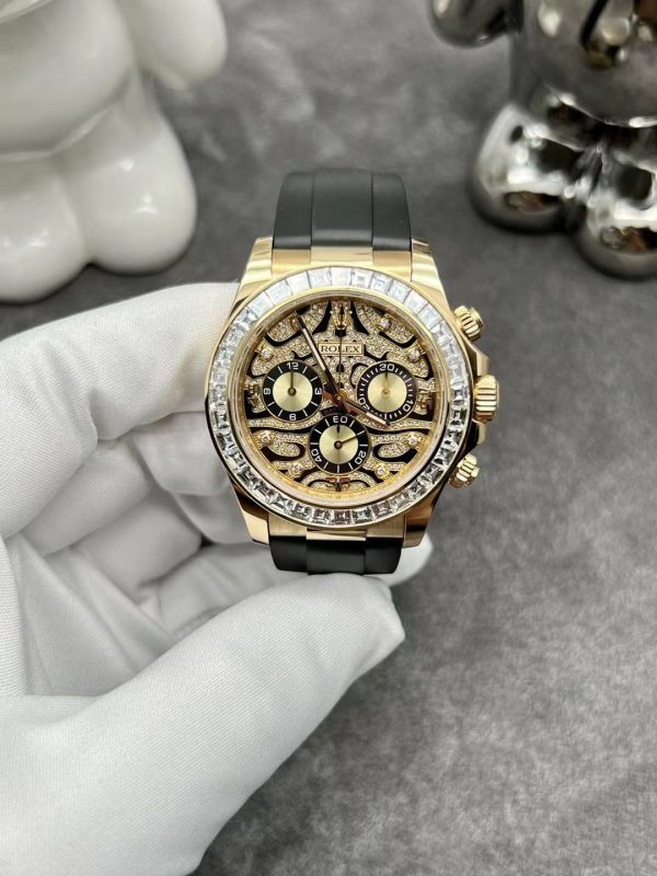 Rolex Cosmograph Daytona 116588TBR Eye Of Tiger Vàng Nguyên Khối 18k Kim Cương Tự Nhiên