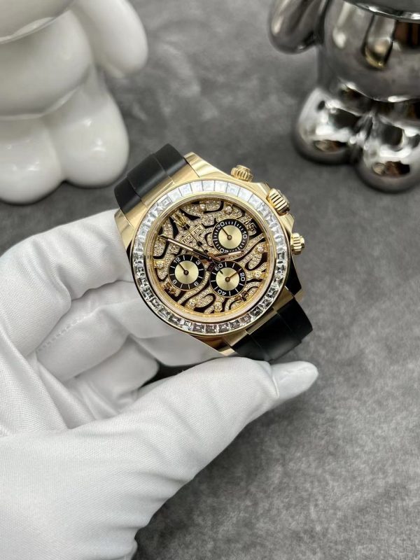 Rolex Cosmograph Daytona 116588TBR Eye Of Tiger Vàng Nguyên Khối 18k Kim Cương Tự Nhiên