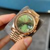 Rolex Day-Date 40 228235 Mặt Số Xanh Olive Vàng Hồng 18k Chế Tác