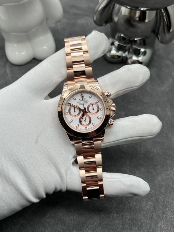 ROLEX COSMOGRAPH DAYTONA 116505 MẶT SỐ MÀU NGÀ ROSE GOLD 18K