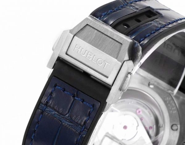 Đồng Hồ Hublot Big Bang Fake 1:1 One Click Steel Blue Diamonds 39mm