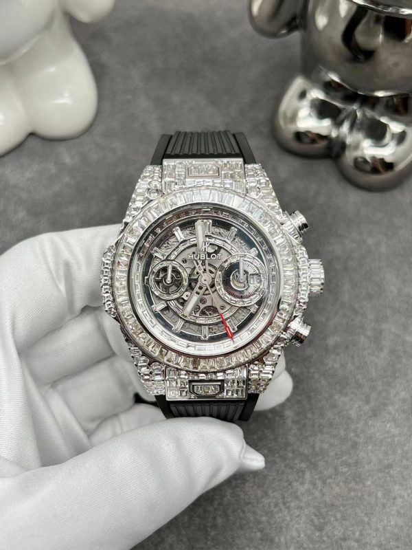 Đồng Hồ Hublot Big Bang Unico Vàng Đúc 18K Full Kim Cương Bagutte