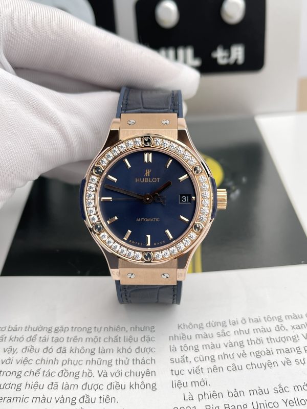 Đồng Hồ Hublot Classic Fusion 38MM Blue King Gold Rep 1:1