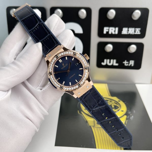 Đồng Hồ Hublot Classic Fusion 38MM Blue King Gold Rep 1:1