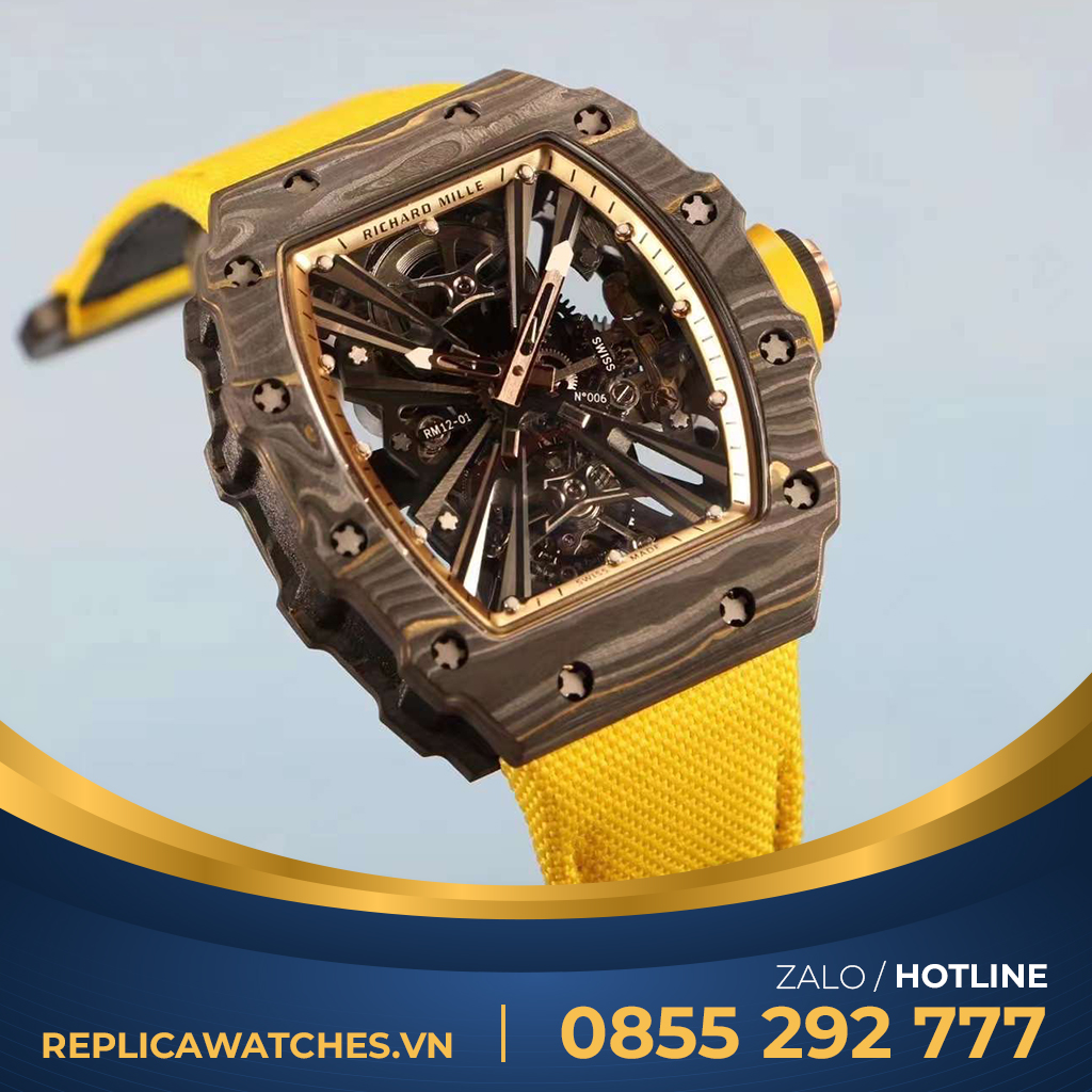 Đồng hồ richard mille RM12-01 carbon tourbillon replica