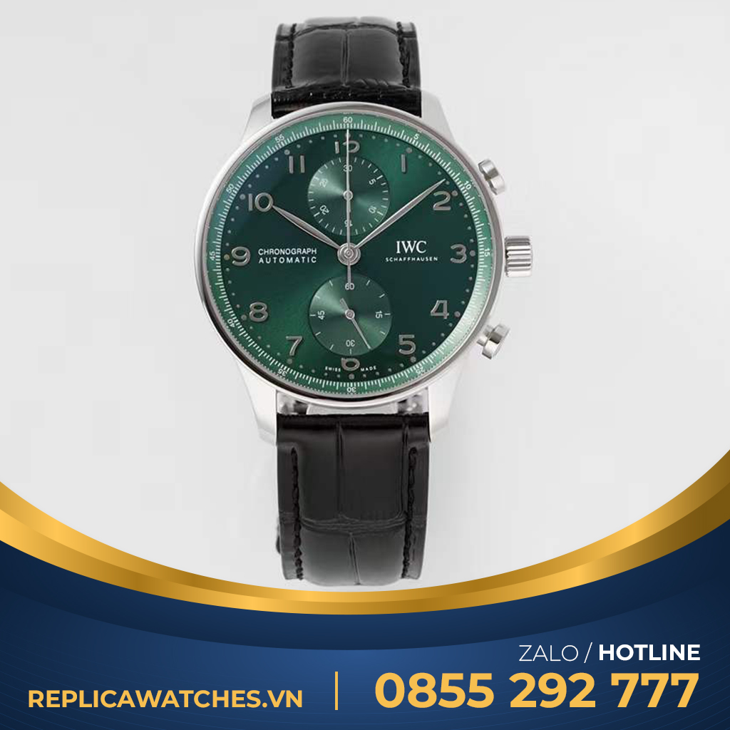 Đồng hồ IWC CHRONOGRAPH mặt xanh lá