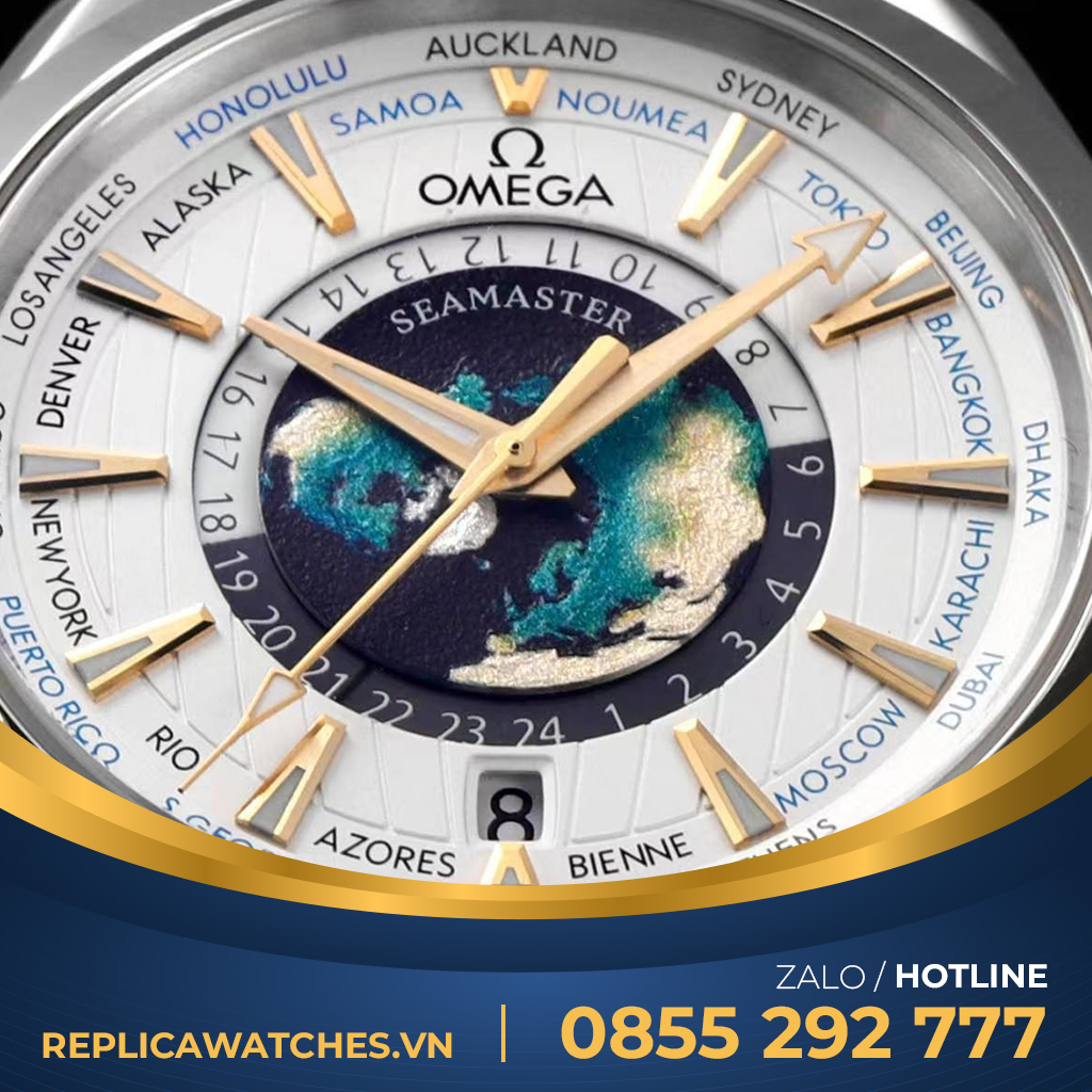 Đồng hồ omega seamaster world Time fake