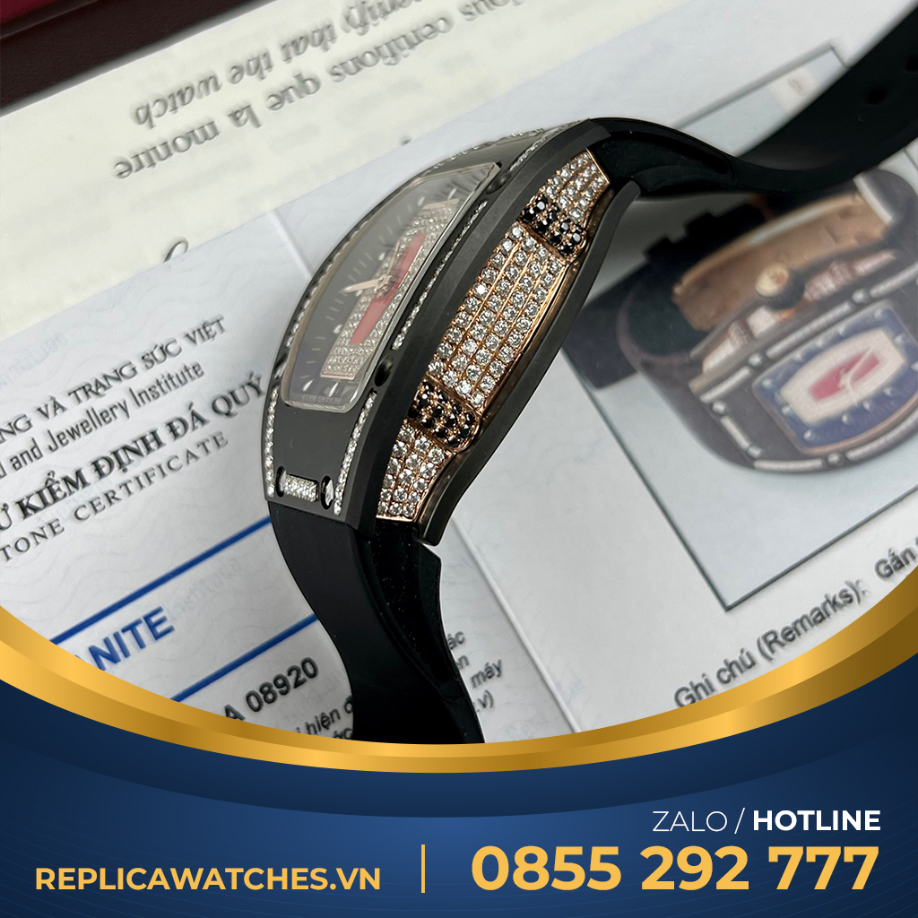 Đồng hồ richard mille RM07-01 độ kim cương moissanite