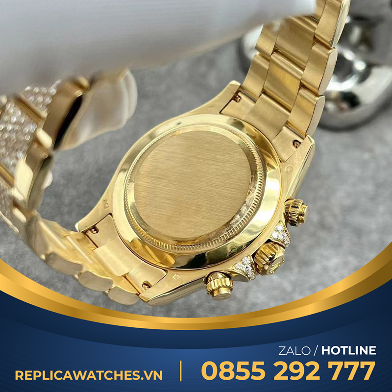Đồng hồ rolex daytona rainbow 116598Rbow - 78608 chế tác nạm kim cương yellow gold