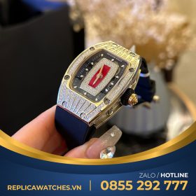 Đồng hồ nữ richard mille RM 07-01 độ kim cương moissanite bọc vàng